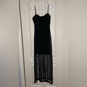 Next up Mesh Black Long Dress